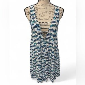 Lucy Love Cage Swing Tunic Dress – Palm Tree Print – Size Medium